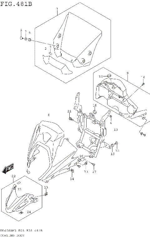 COWLING BODY (DL650AM3E28)