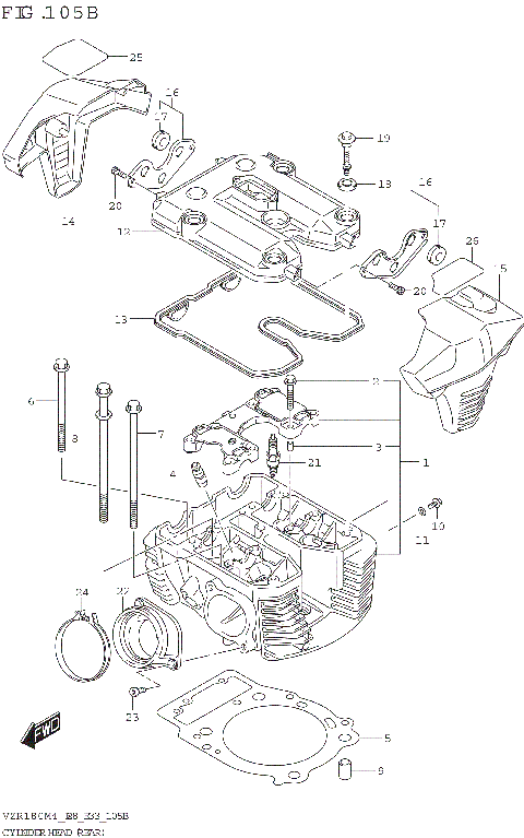 CYLINDER HEAD (REAR) (VZR1800BZ)