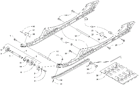 SLIDE RAIL AND TRACK ASSEMBLY [107370]
