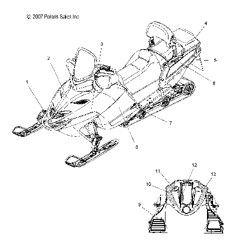 BODY, DECALS - S08PT7ES/EE/FS/FE (49SNOWDECAL08FSTTRG)