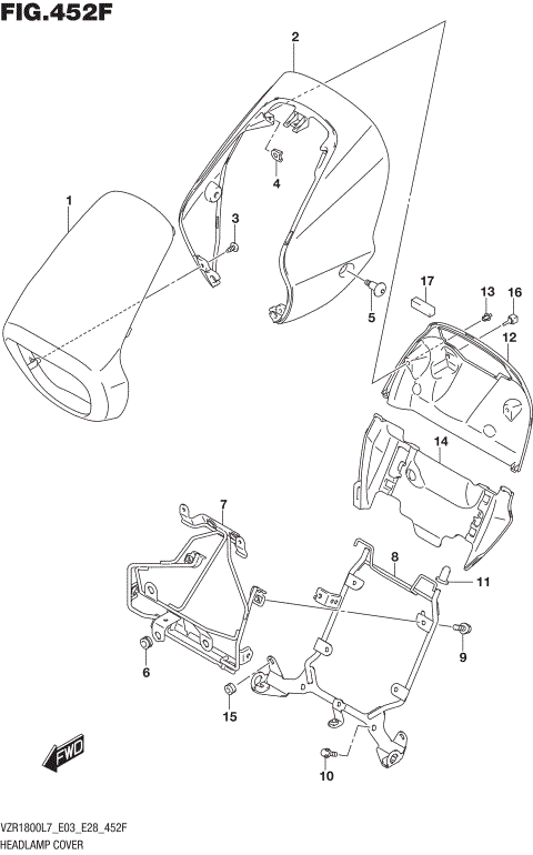 HEADLAMP COVER (FOR PGZ) (VZR1800BZL7 E33)