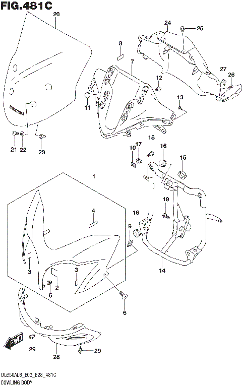 COWLING BODY (DL650AL6 E03)