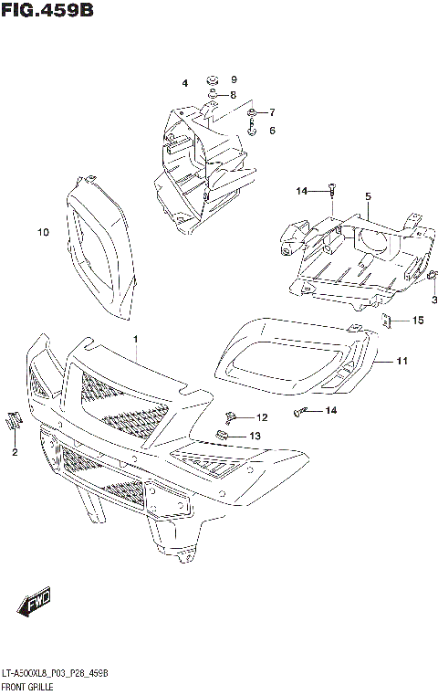 FRONT GRILLE (LT-A500XL8 P28)