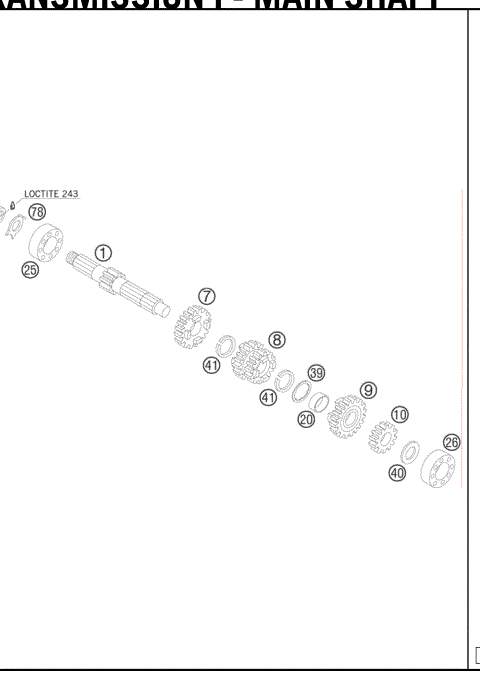 TRANSMISSION I - MAINSHAFT 