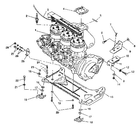 ENGINE MOUNTING SL 650 B944058 (4926992699011A)