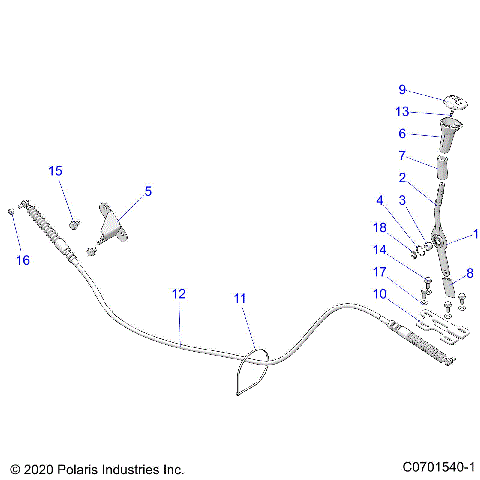 DRIVE TRAIN, GEAR SELECTOR - Z21NAR99AN/BN (C0701540-1)