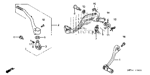PEDAL@KICK STARTER ARM