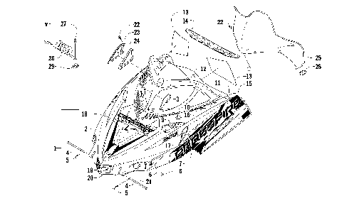 HOOD AND WINDSHIELD ASSEMBLY [91707]