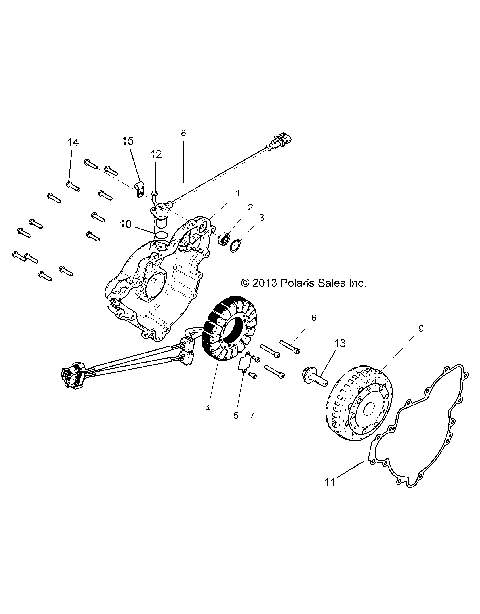 ENGINE, STATOR AND FLYWHEEL - Z16VDE99FM/NM (49RGRSTATOR14RZR1000)