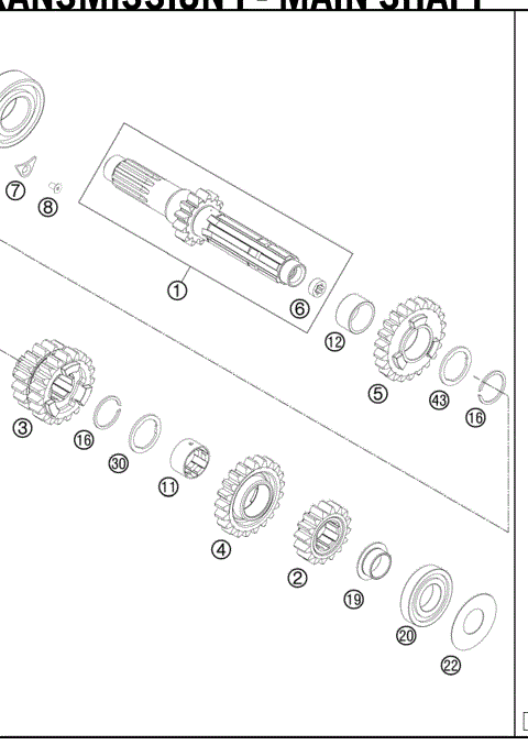 TRANSMISSION I - MAINSHAFT 
