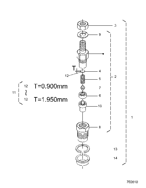 ENGINE, NOZZLE HOLDER (COMPONENT PARTS) - D26P4ED4D4 (702610)