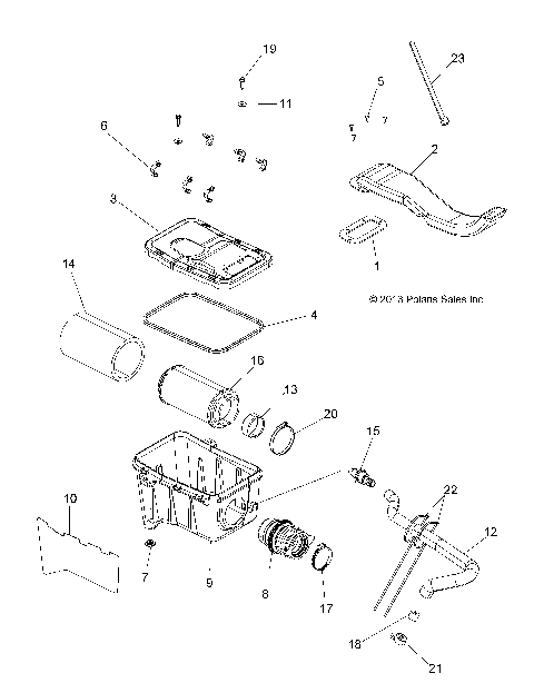 ENGINE, AIR INTAKE SYSTEM - A14MX5ETH (49ATVAIRBOX14570UTE)