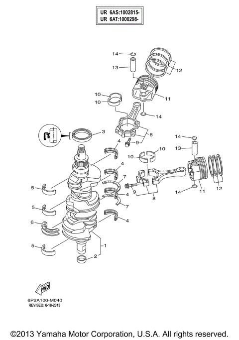 CRANKSHAFT PISTON 1002815-