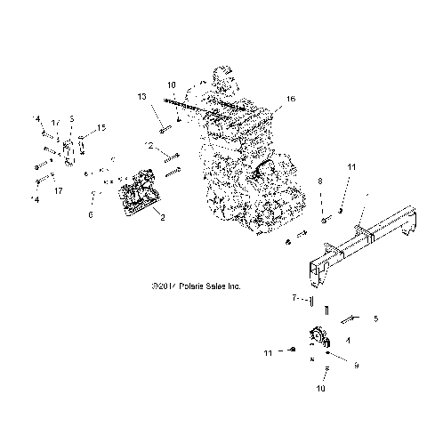 ENGINE, MOUNTING & LONG BLOCK - Z16VBE87FR/NR/JR (49RGRENGINEMTG15RZR900)