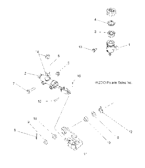 BRAKES, BRAKE PEDAL and MASTER CYLINDER - A17SUH57N5 (49ATVBRAKEFOOT11SP500)