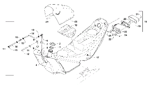 GAS TANK AND TAILLIGHT ASSEMBLY [102695]