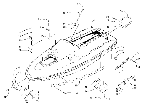 HULL AND RELATED PARTS ASSEMBLY [73046]