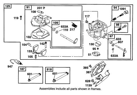 CARBURETOR AND FUEL PUMP ASSEMBLY