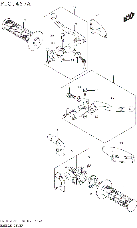 HANDLE LEVER (DR-Z125M3E28)