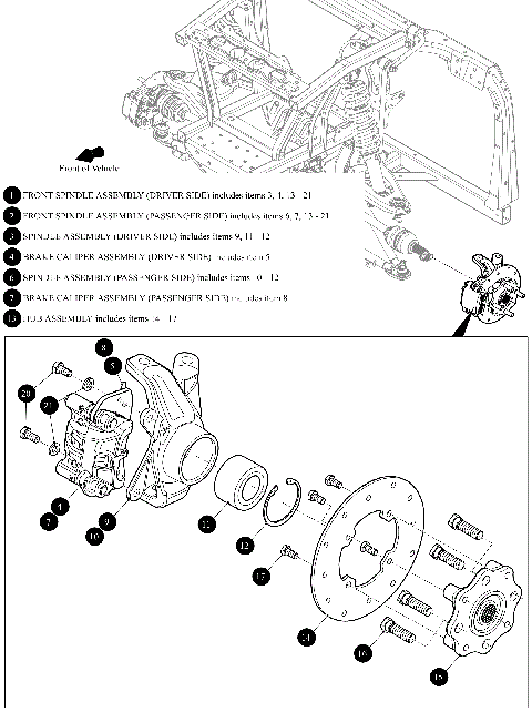 FRONT SPINDLE ASSEMBLY [302424]