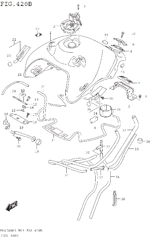 FUEL TANK (DL650AM3E28)
