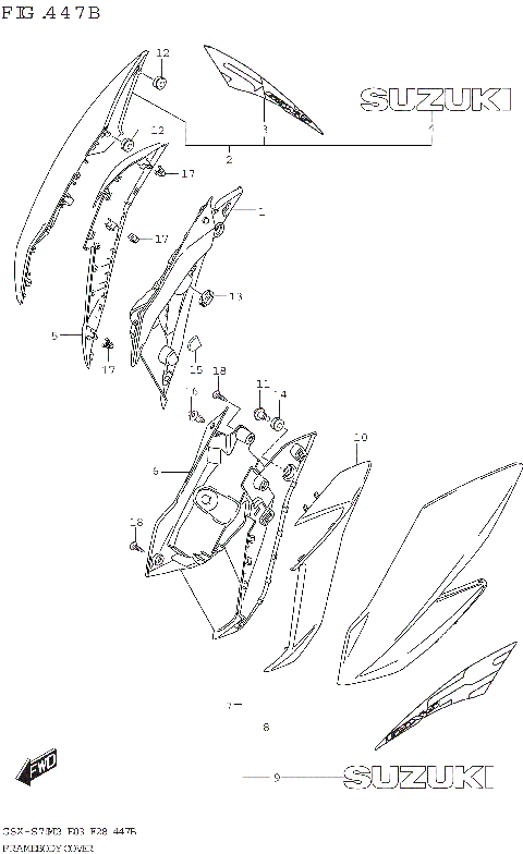 FRAME BODY COVER (GSX-S750Z,GSX-S750ZA)
