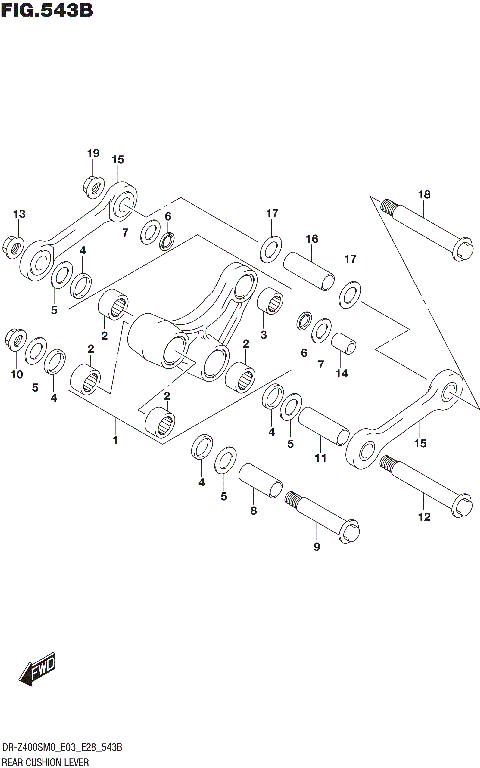 REAR CUSHION LEVER (DR-Z400SM)