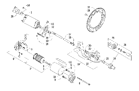 FLEX-DRIVE STARTER MOTOR ASSEMBLY [86681]