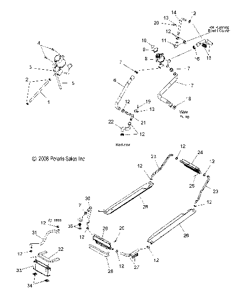 ENGINE, COOLING SYSTEM - S12PT6HSL/HEL (49SNOWCOOLING09600TRG)