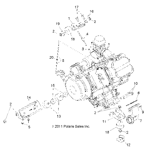 ENGINE, MOUNTING - A12NG50FA (49ATVENGINEMTG12SCRAM)