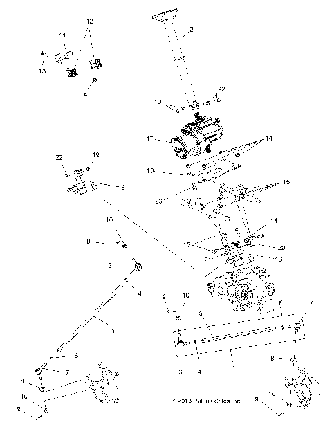 STEERING, STEERING POST ASM. - A14YN8EAJ/EAT (49ATVSTEERING14SP850)