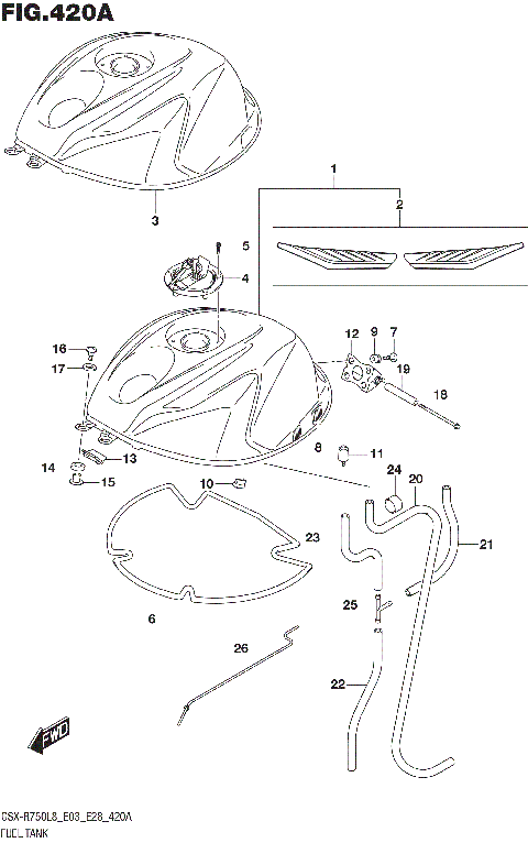 FUEL TANK (GSX-R750L8 E03)