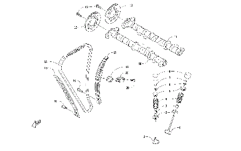 CAMSHAFT, CHAIN, AND VALVE ASSEMBLY [104549]
