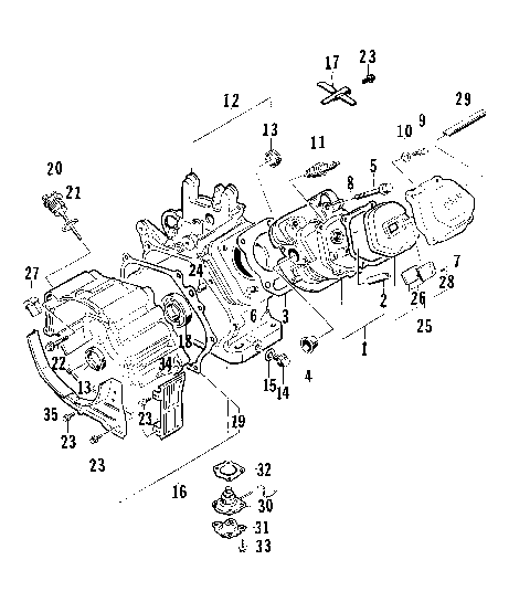 CYLINDER AND CRANKCASE ASSEMBLY [74898]