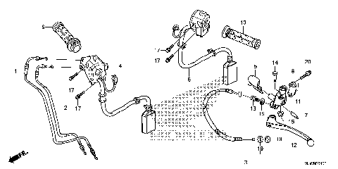 HANDLE LEVER@SWITCH@CABLE