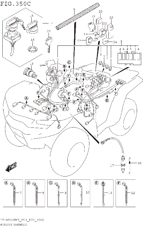 WIRING HARNESS (LT-A500XPM3 P33)