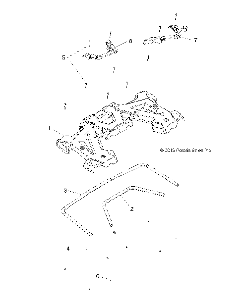 BODY, REAR RACK and HAND GRIPS - A18SEA57F1/SEE57F1/7 (49ATVRACKMTGRR14SP570TRG)