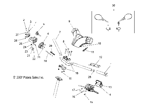 STEERING, HANDLEBAR - S08PT6HS/HE (49SNOWHANDLEBAR08600TRG)