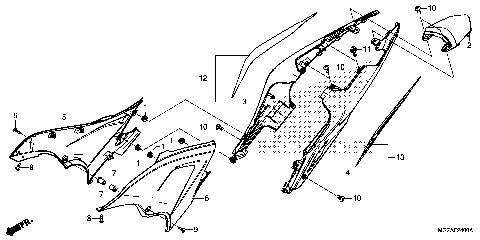 SIDE COVER@REAR COWL