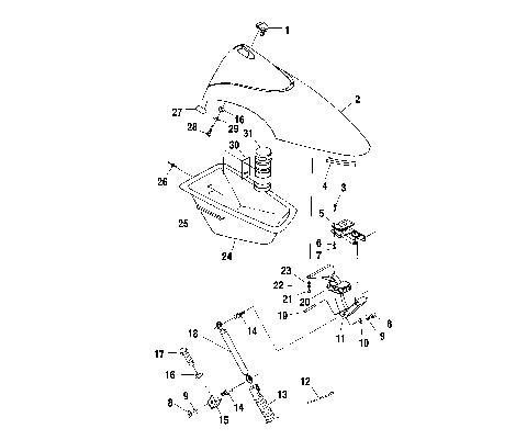 FRONT STORAGE COMPARTMENT - W014699D (4964816481A006)