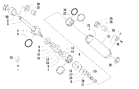 REAR SUSPENSION REAR ARM SHOCK ABSORBER [79342]