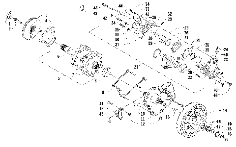 DRIVE TRAIN SHAFT AND BRAKE ASSEMBLIES [85501]