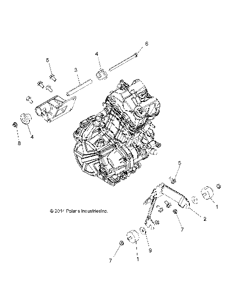 ENGINE, MOUNTING & LONG BLOCK - A15SEA32HA (49ATVENGINEMTG15SPETX)