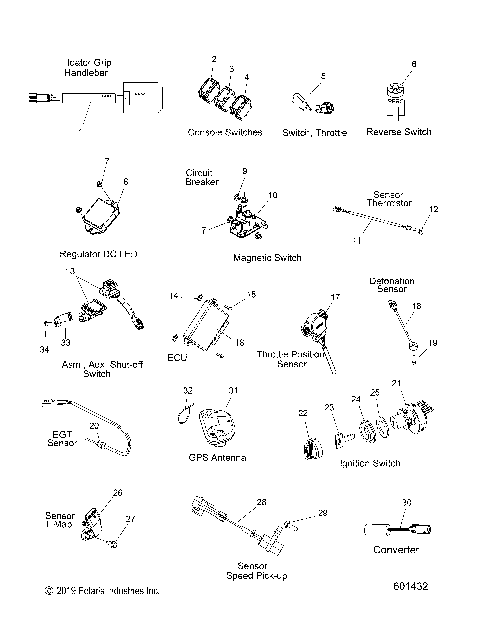 ELECTRICAL, SWITCHES, SENSORS and COMPONENTS - S20EGK8PS/EGM8PS ALL OPTIONS (601432)