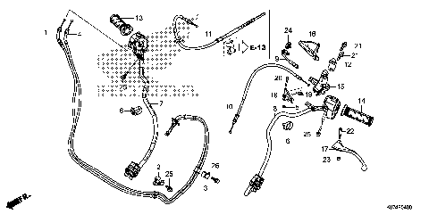 HANDLE LEVER@SWITCH@CABLE