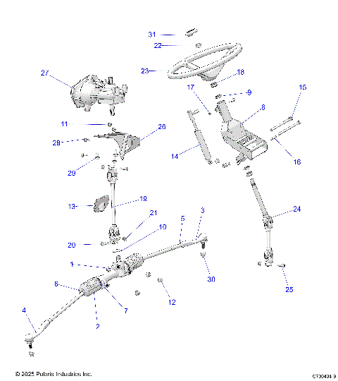 STEERING, STEERING ASM. - D25P4ED4B4/FD4B4/VD4B4/YD4B4 (C700434-9)