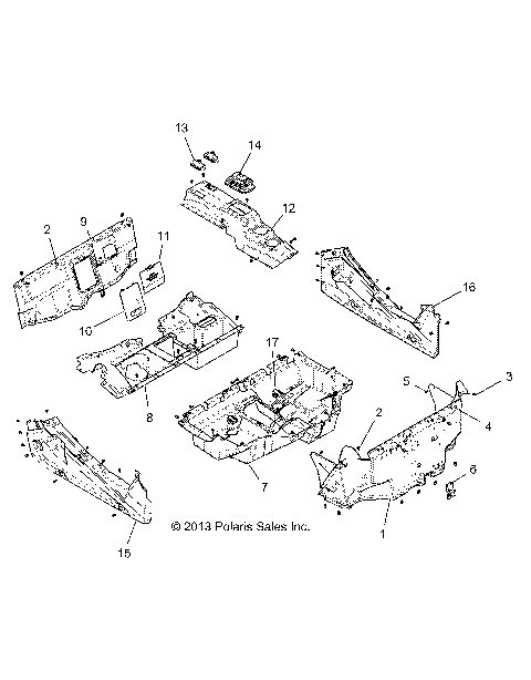 BODY, FLOOR and ROCKER PANELS - Z16VDE99AF/AM/LM/AS/M99AM (49RGRFLOOR14RZR1000)