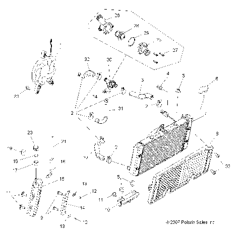ENGINE, COOLING SYSTEM - A09GJ45AA (49ATVCOOL09OUT525)