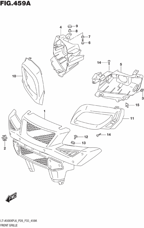 FRONT GRILLE (LT-A500XPL6 P28)