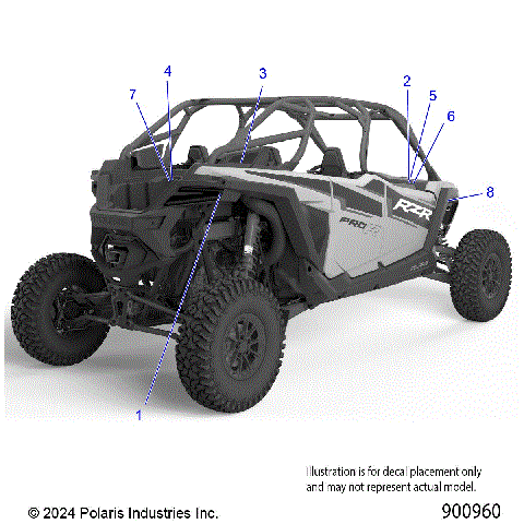 BODY, DECALS STANDARD - Z25R4E2KA4/B4  (900960)